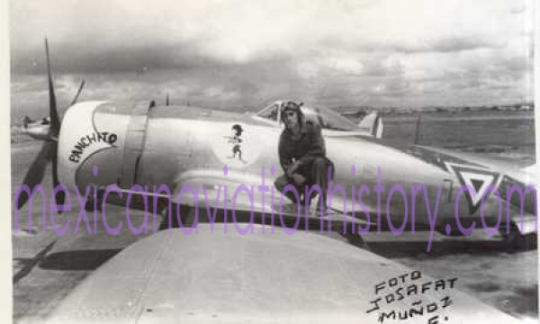 Republic P-47D Thunderbolt “PANCHITO” del Escuadrón Aéreo 201. c 1948. Foto Josafat Muñoz C.